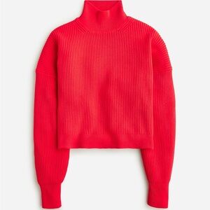 J. Crew Vibrant Red Mock Neck Sweater